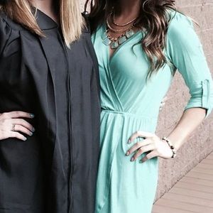 Blue/aqua Short Dress